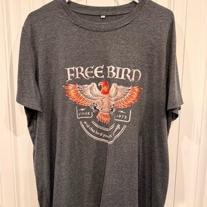 Classic Free Bird Graphic Tee - Charcoal Gray